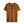 Brown t-shirt with graphic design and text on a white background