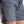 Close-up view of Gray-blue shorts with a No Straight Path® logo on the side pocket against a neutral background