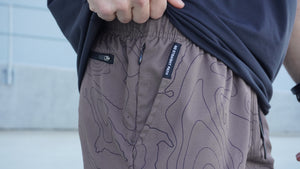 5" Recon Performance Shorts - Brown Topographic
