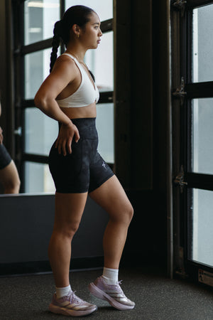 4" Elite Performance Women's Shorts - Black Camo