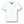 White t-shirt with a small black No Straight Path® logo on a white background